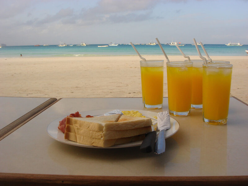 Breakfast on the beach