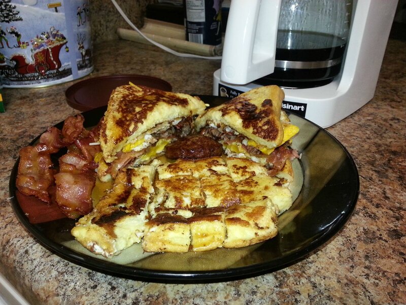 Breakfast Sandwich and Bacon