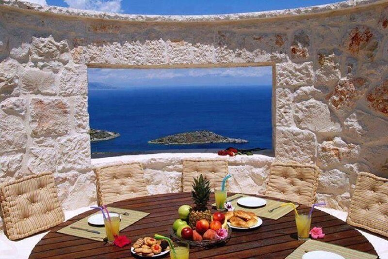 Breakfast Table with Ocean View — Blue