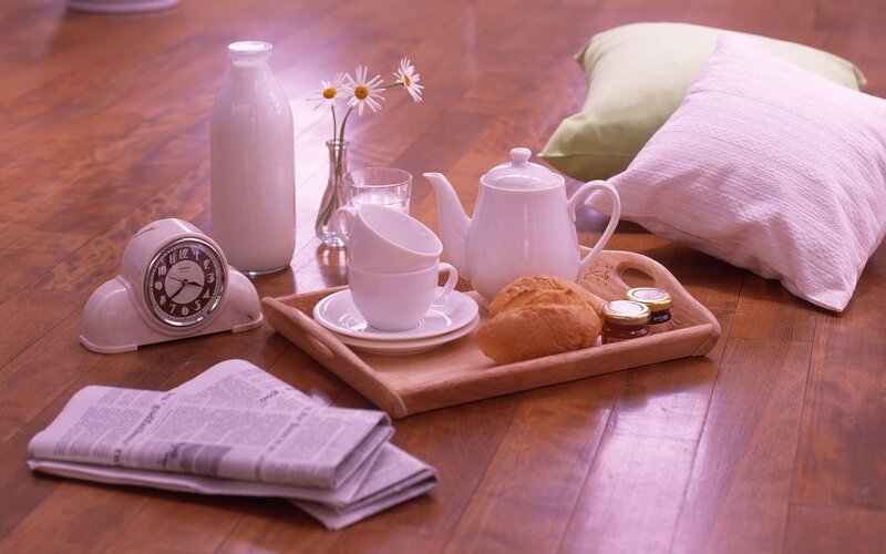 Breakfast Tray on Floor
