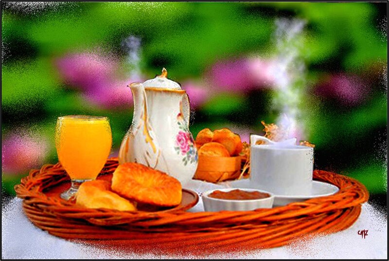 Breakfast Tray on Table