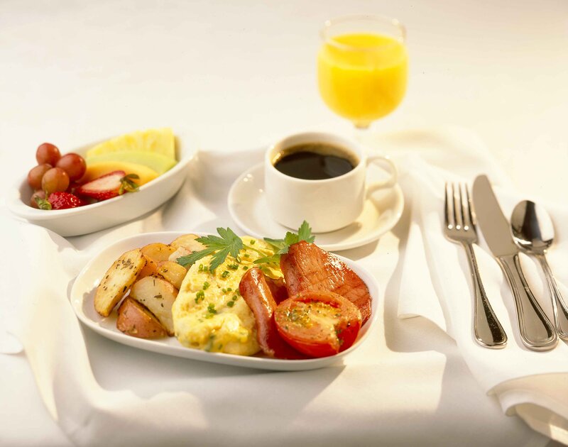 Breakfast Tray on Table — White
