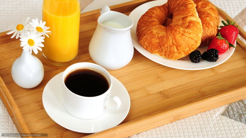 Breakfast Tray with Coffee — Brown, Calm