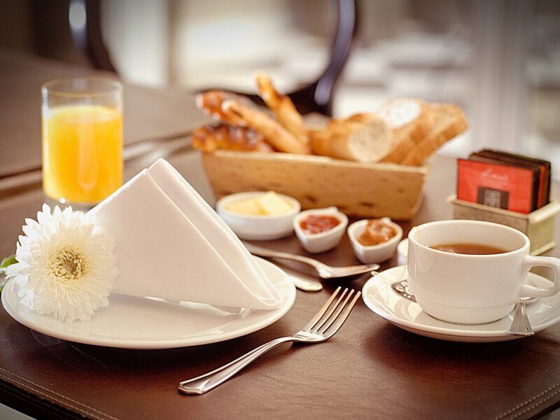 Breakfast Tray with Coffee — Brown