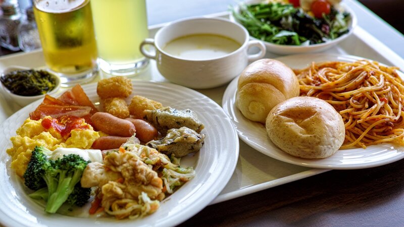 Breakfast Tray with Food