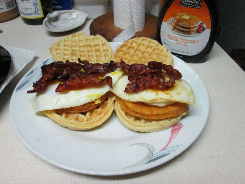 Breakfast Waffles with Bacon