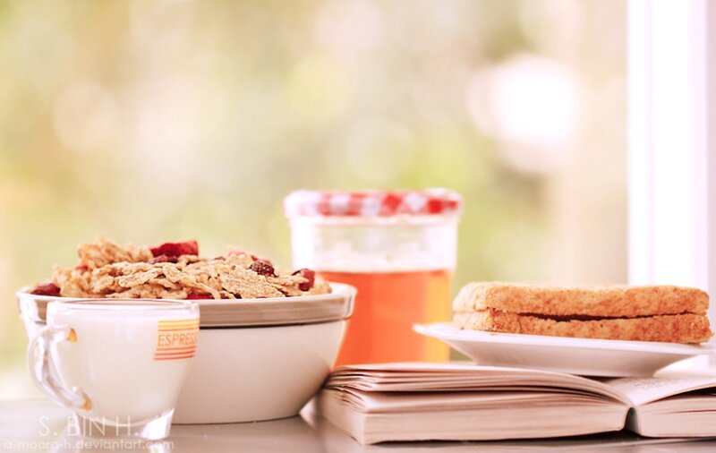 Breakfast with Cereal — White