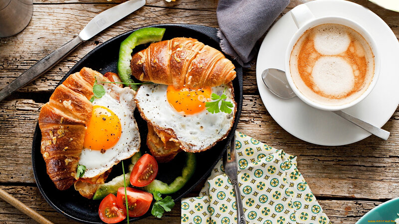 Breakfast with Croissants — Brown, Calm