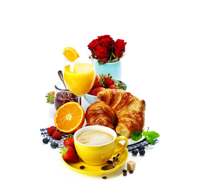 Breakfast with Croissants — Yellow