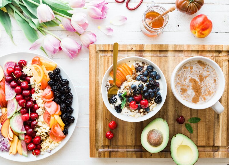 Breakfast with Fruit and Avocado