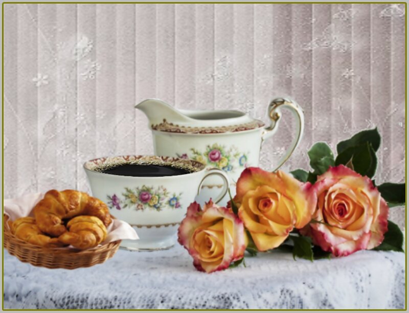 Breakfast with Roses — White