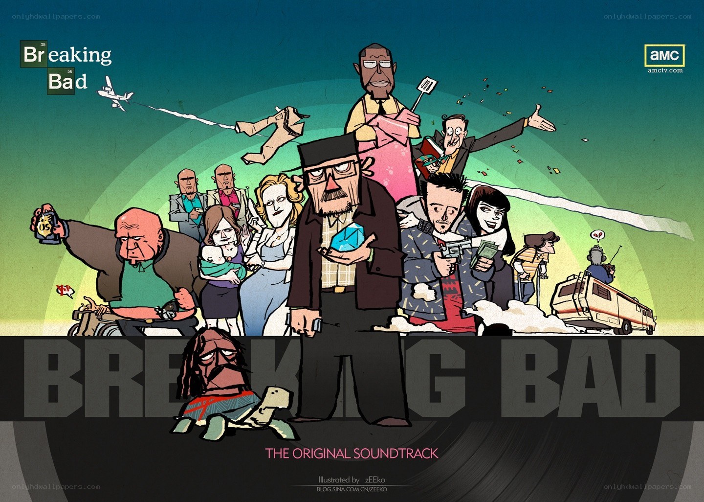 Breaking Bad cartoon poster