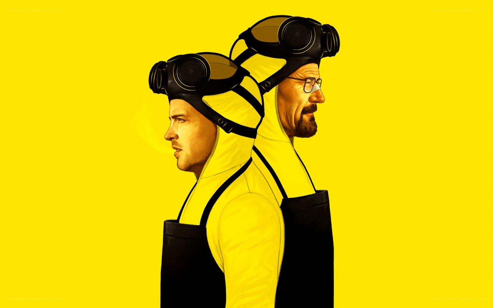 Breaking Bad characters in hazmat suits