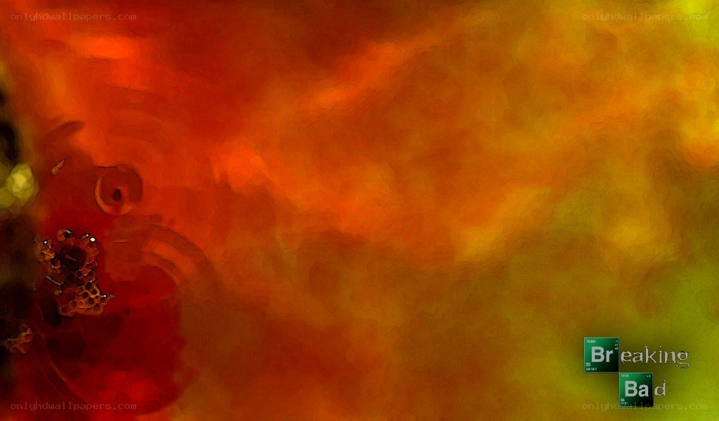 Breaking Bad logo on fiery background
