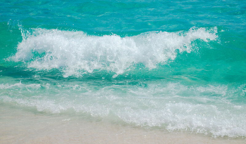Breaking Ocean Wave — Blue, Calm, Afternoon, Photograph, Sea