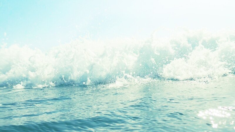 Breaking Ocean Wave — Blue, Calm, Afternoon, Photograph