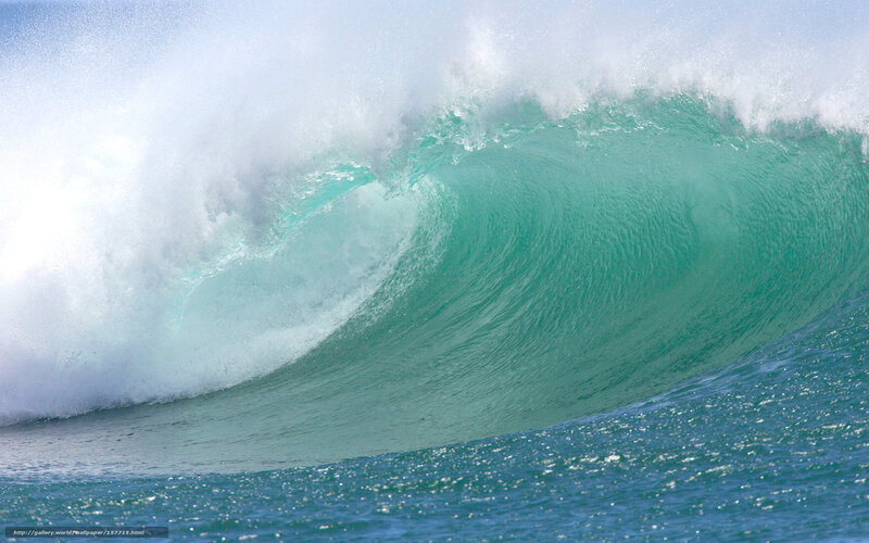 Breaking Ocean Wave — Blue, Dramatic, Afternoon, Photograph, Sea