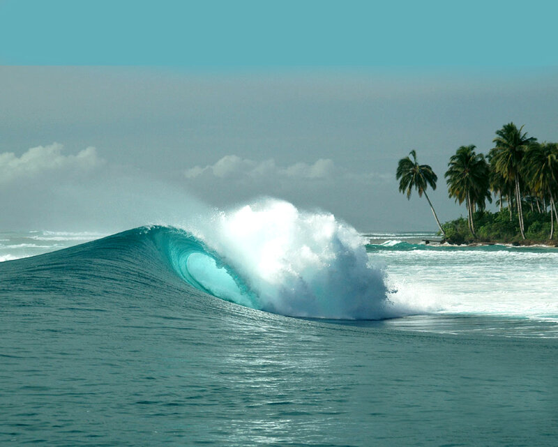 Breaking Ocean Wave — Blue, Dramatic, Afternoon, Photograph