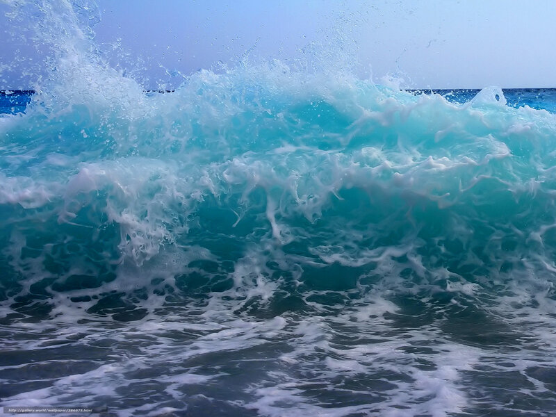 Breaking Ocean Wave — Blue, Dynamic, Afternoon, Photograph, Foam, Sea