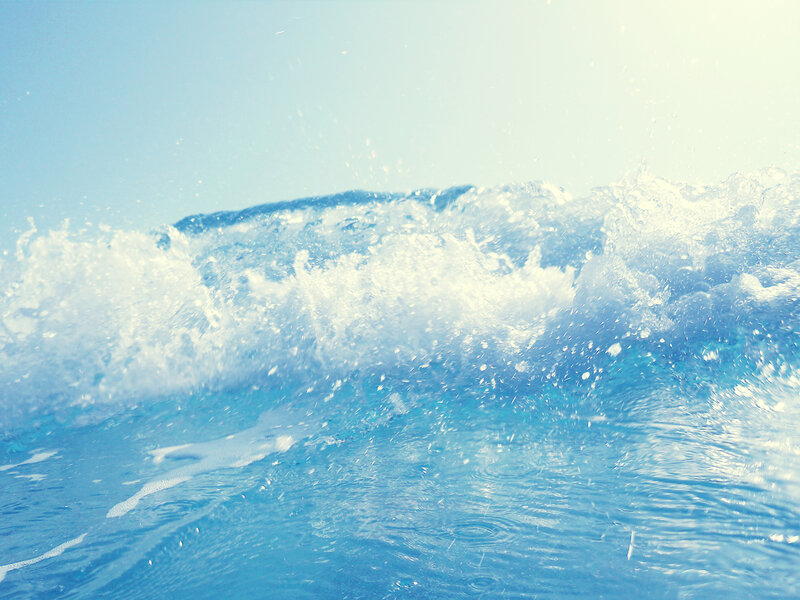 Breaking Ocean Wave — Blue, Dynamic, Afternoon, Photograph