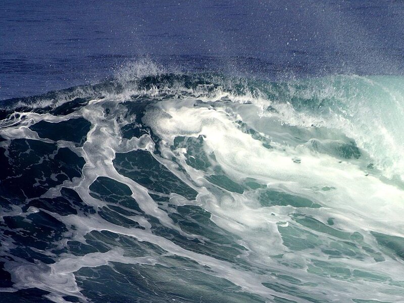 Breaking Ocean Wave — Blue