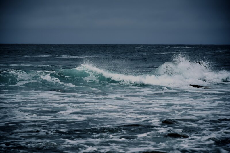 Breaking Wave on Rocky Shore