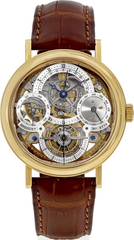 Breguet watch with leather strap