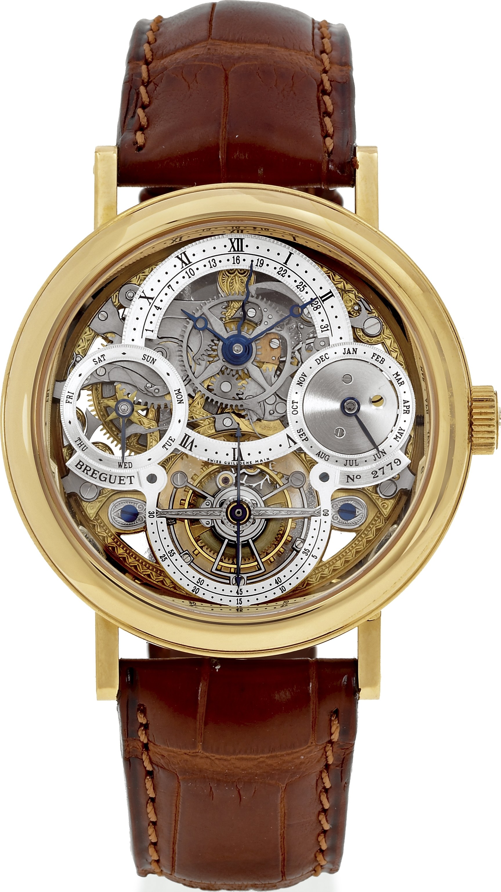 Breguet watch with leather strap