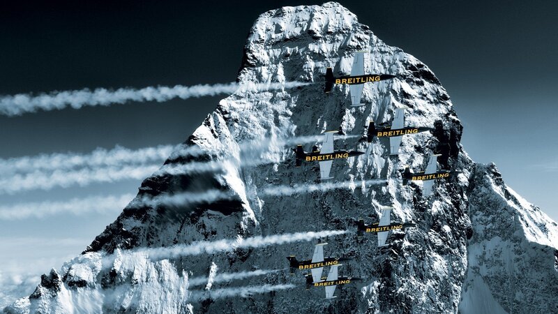 Breitling jets over mountain