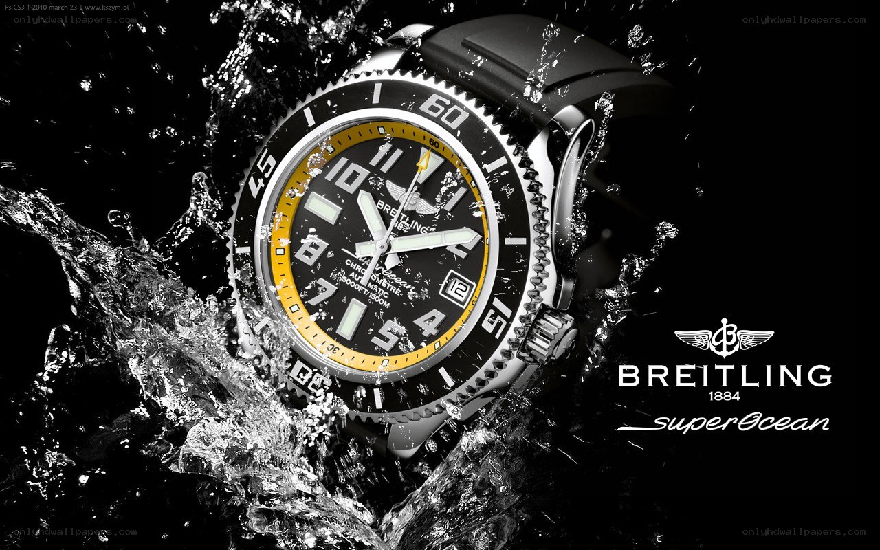 Breitling SuperOcean watch in water