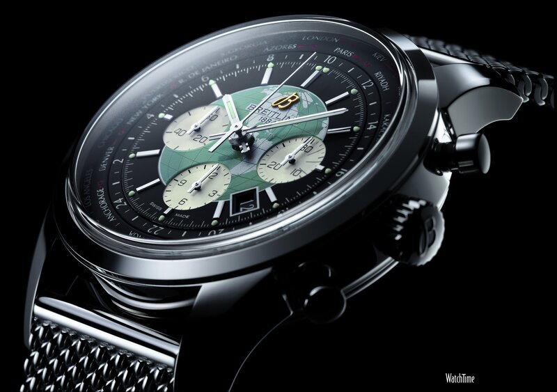Breitling watch with world timer