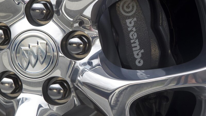 Brembo brake caliper on chrome wheel