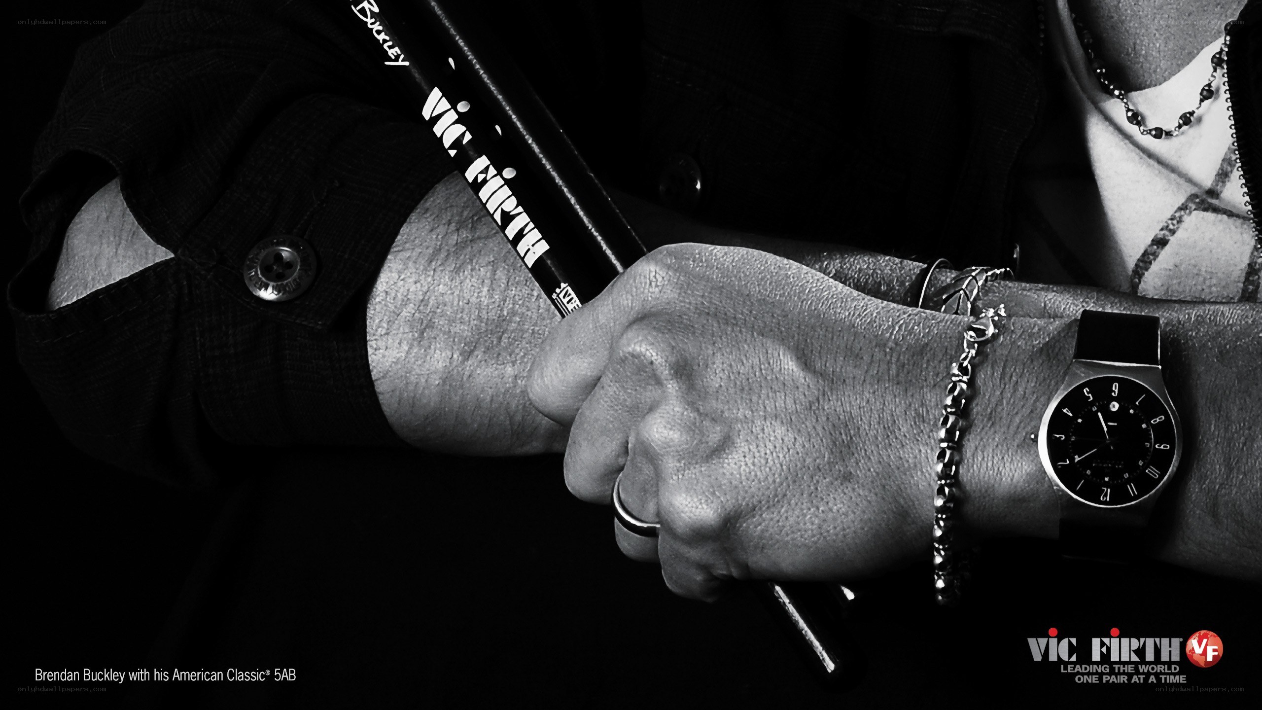 Brendan Buckley with drumsticks