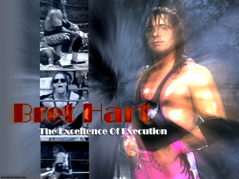 Bret Hart wrestling collage
