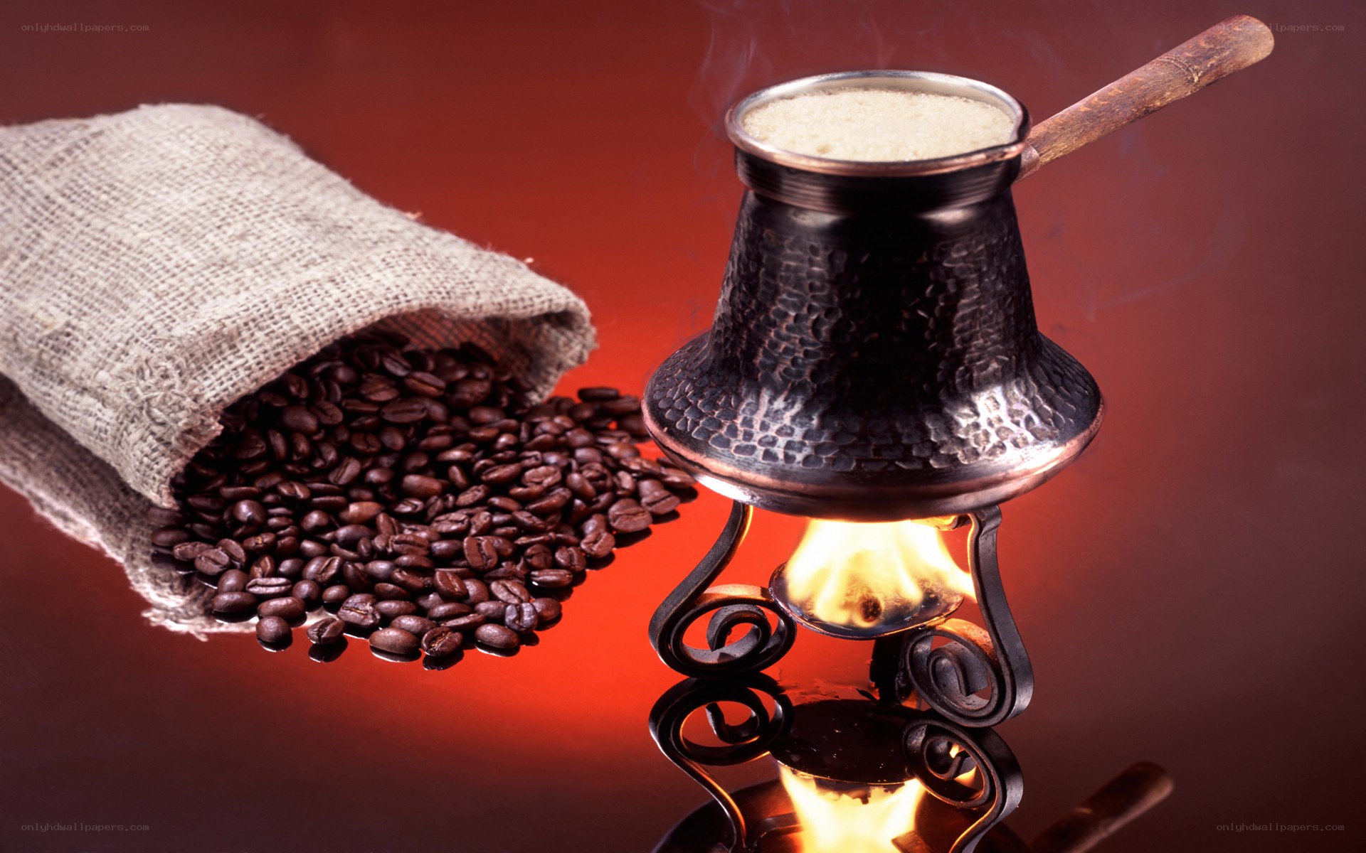 Brewing coffee with a cezve