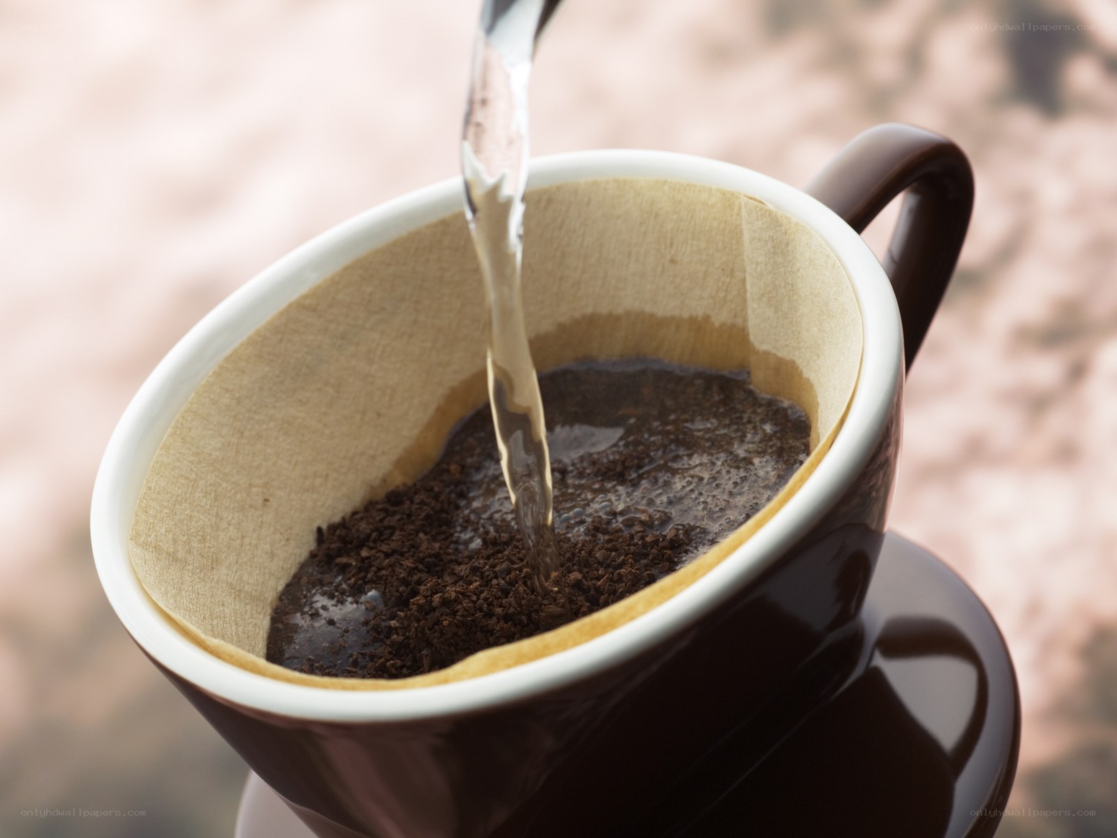 brewing coffee with pour-over