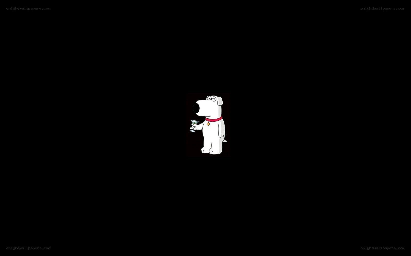Brian Griffin holding a drink