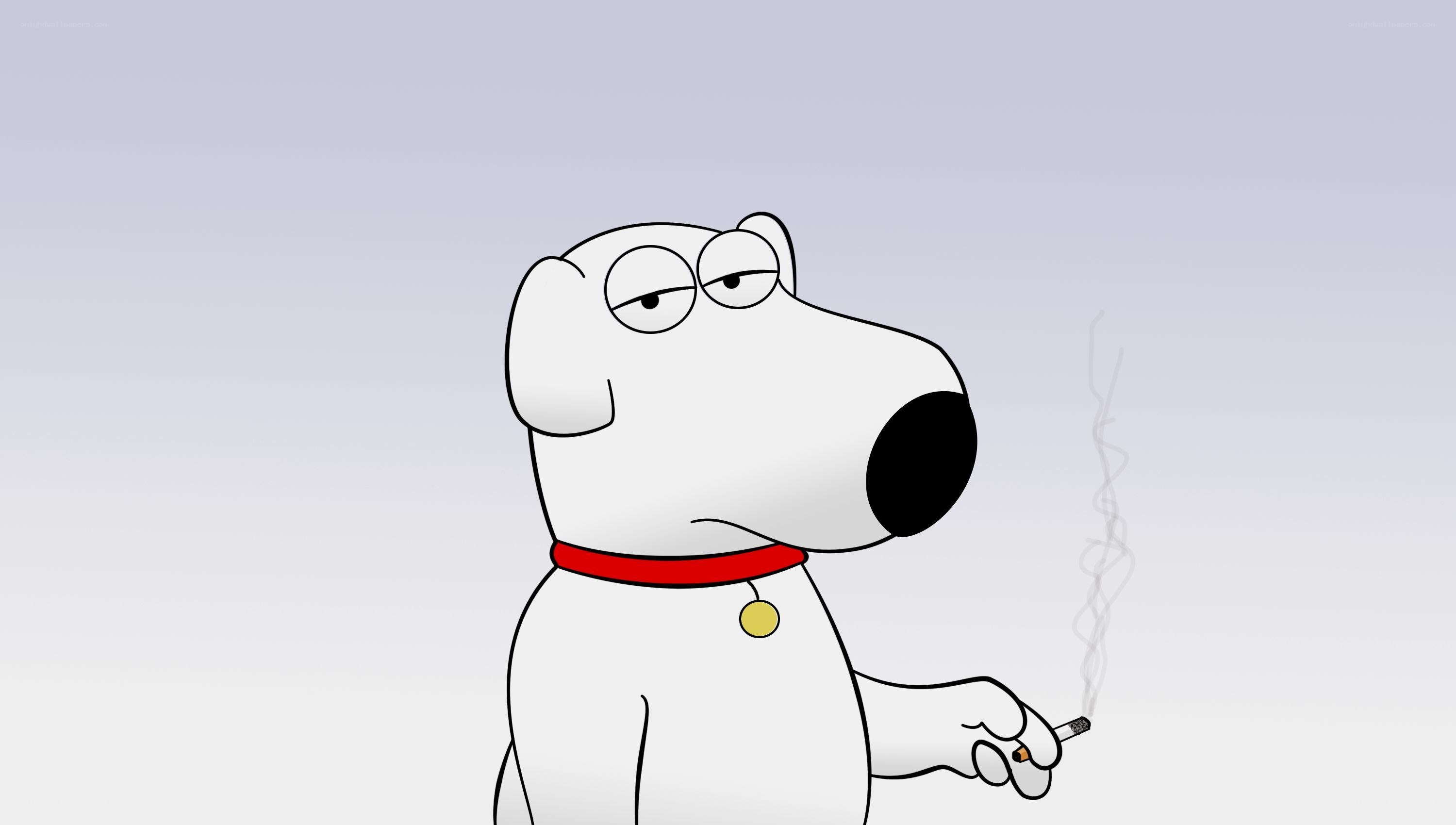Brian Griffin smoking a cigarette