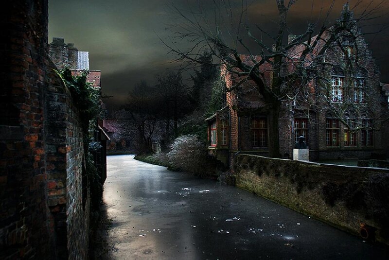 Brick Alley at Night