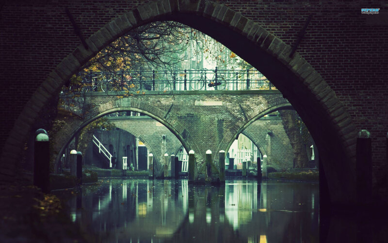 Brick Arch Bridge — Green, Moody