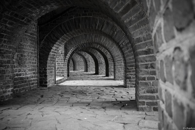 Brick Archway Corridor — Black