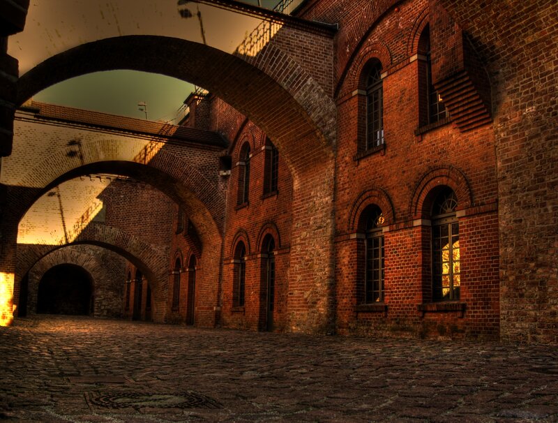 Brick Archway Courtyard