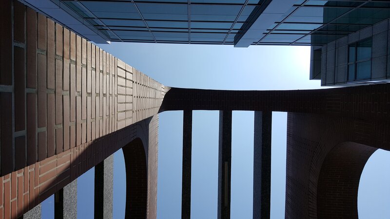 Brick Archway Structure — Blue