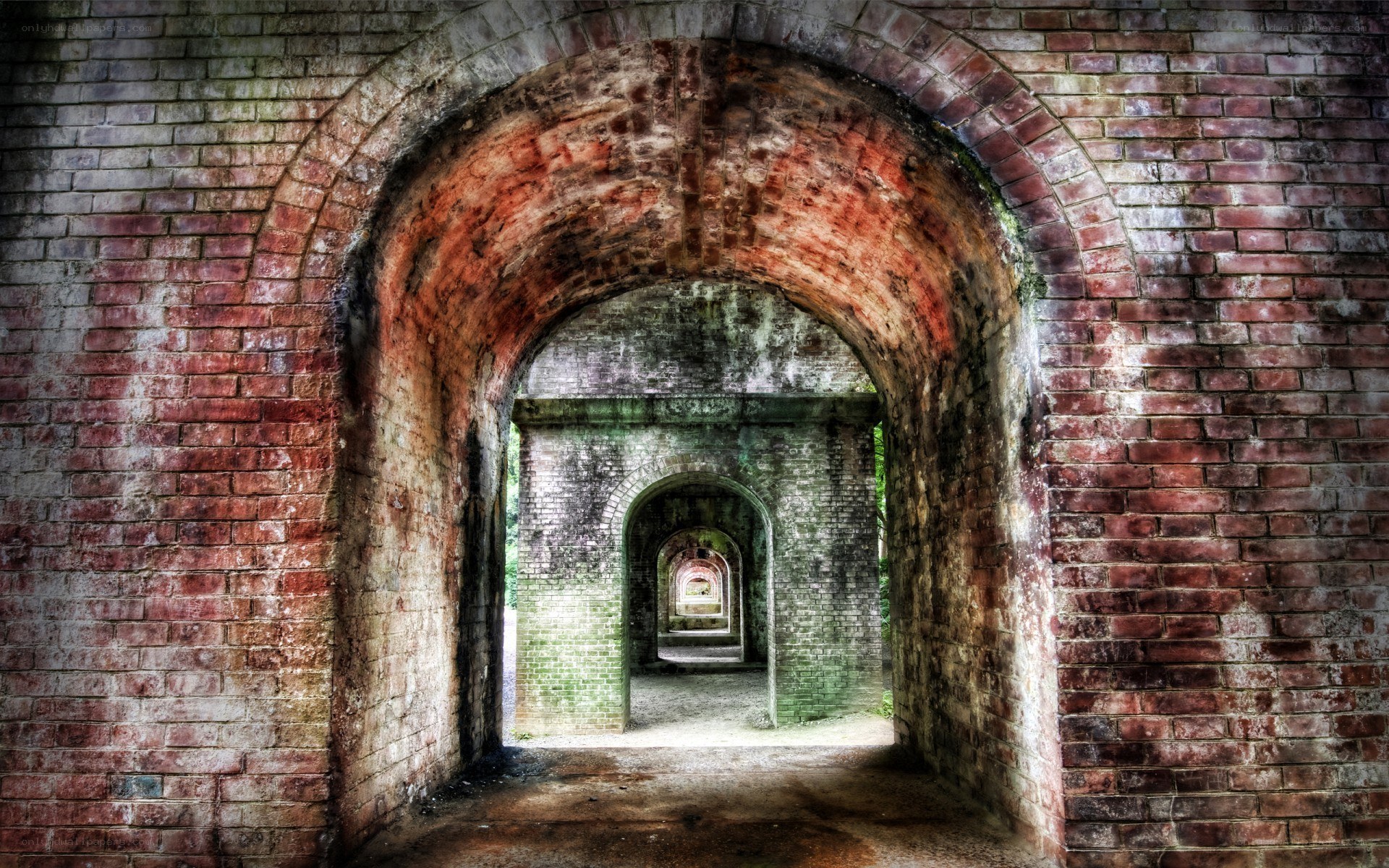 Brick archway tunnel