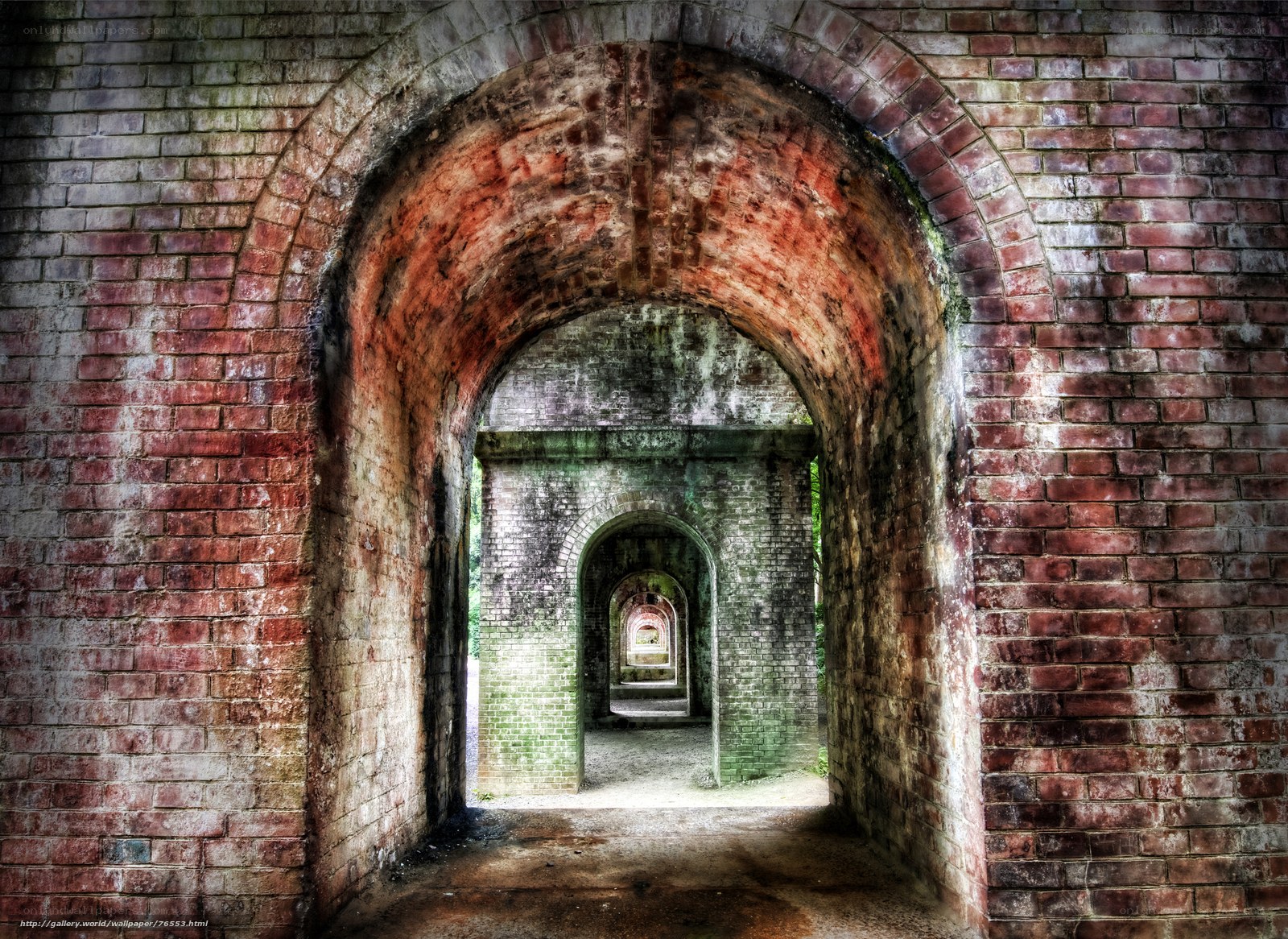 Brick archway tunnel