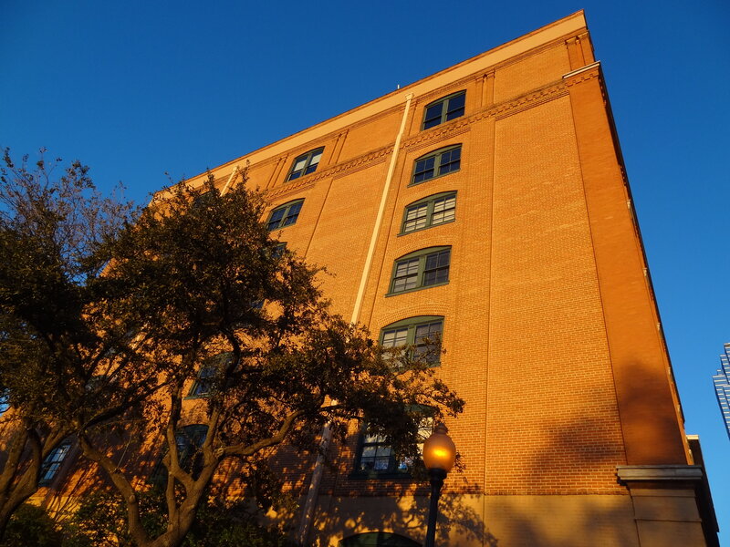 Brick Building at Sunset