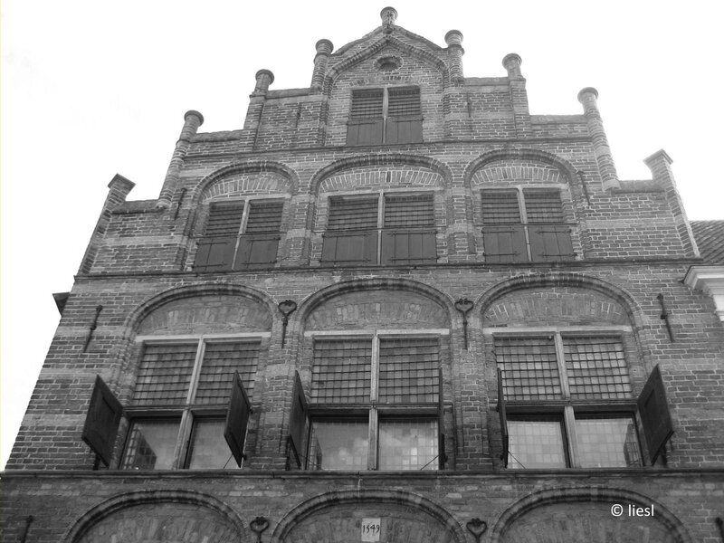 Brick Building Facade — Black