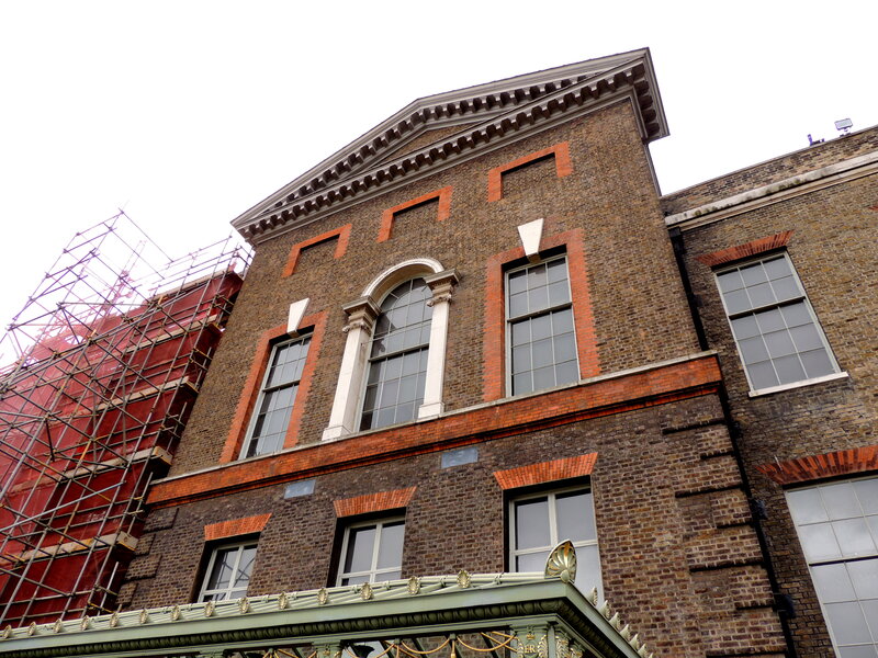 Brick Building Facade — Brown, Neutral, Photograph