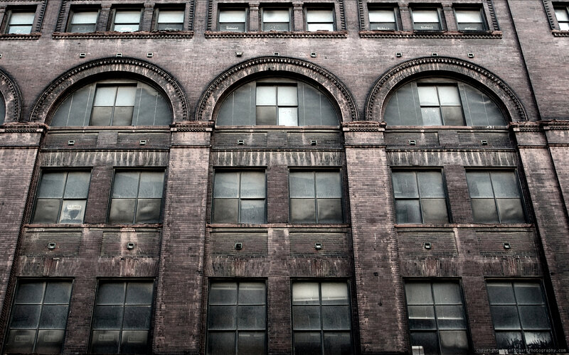 Brick Building Facade — Gray