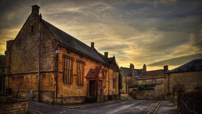 Brick Building in Village